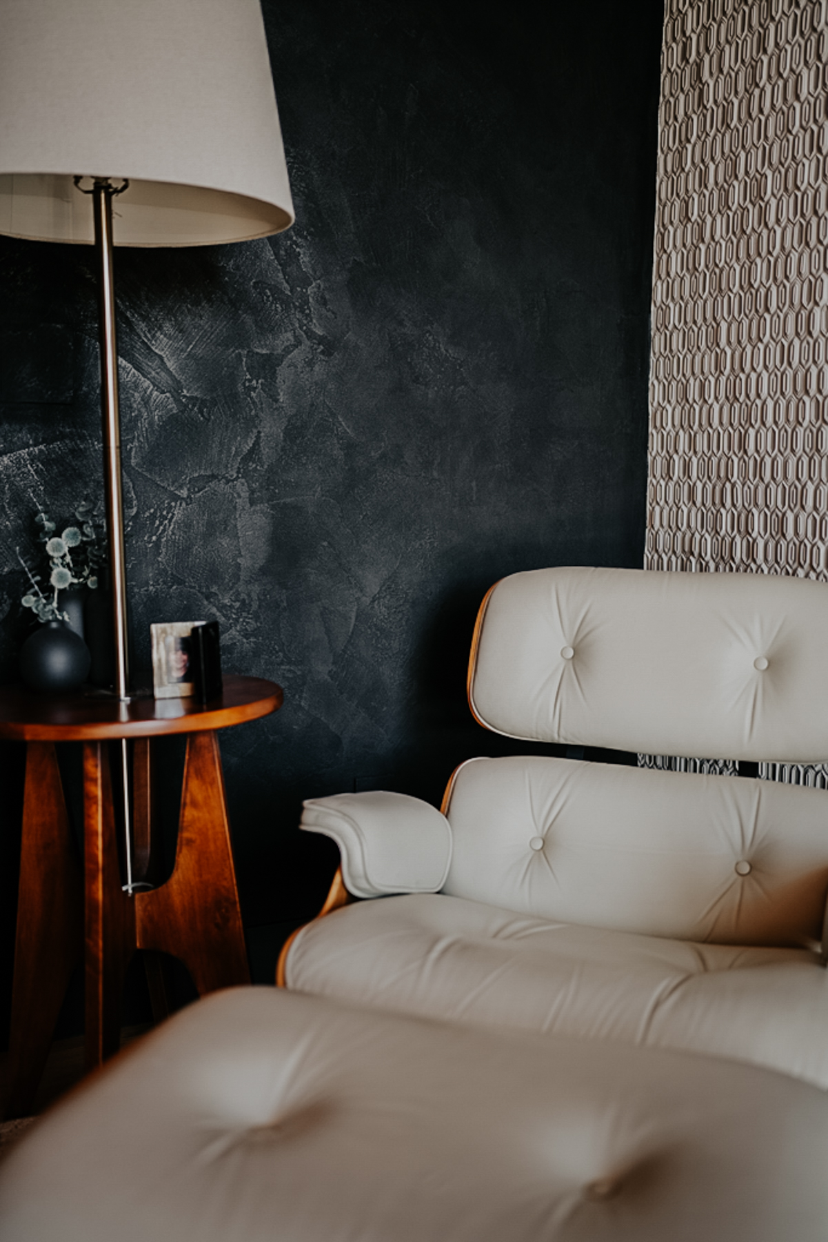 Interior detail in a renovated mid-century family home, Encino California